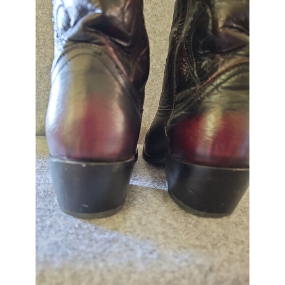 Durango Cowboy Boots Western Black Cherry Pull On Mens DB585 Size 9.5 D READ main image 9